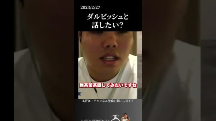 【平良海馬】ダルビッシュと話したい？ #侍ジャパン #埼玉西武ライオンズ #平良海馬