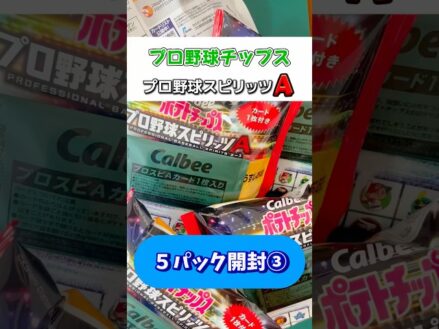 【カルビー プロ野球チップス】プロ野球スピリッツＡ　５パック開封③！