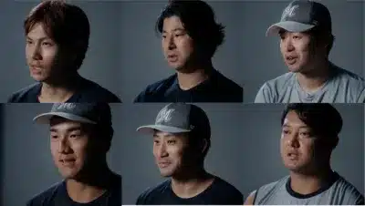 インタビュー形式の選手たち