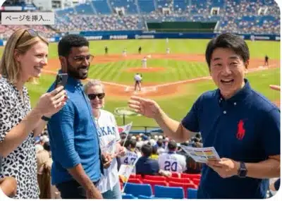 野球観戦を楽しむ人々