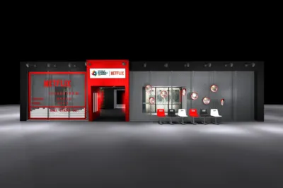 NetflixとWBCのコラボイベントブース