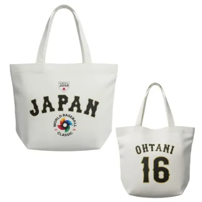 大谷翔平選手キャンバストート（白）