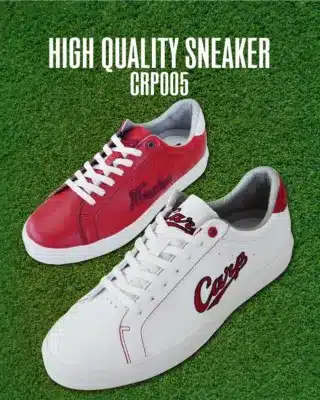 広島東洋カープのロゴが入った高品質なスニーカー