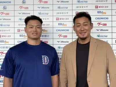 中田翔氏と細川成也選手と思われる対談の様子