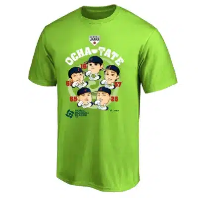 ライトグリーンの「お茶たてポーズTシャツ」