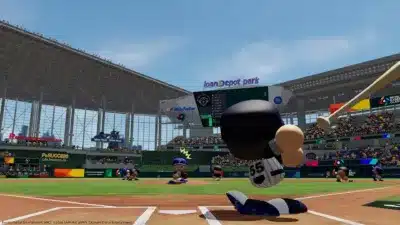 スタジアムでの試合風景