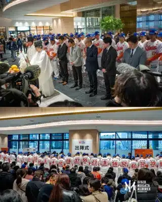 必勝祈願の様子