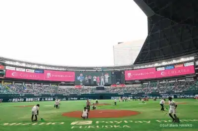 みずほPayPayドーム福岡のグラウンド整備