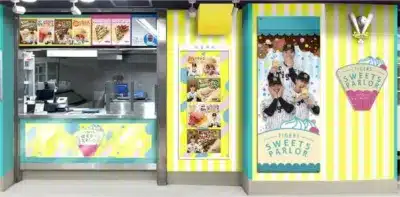 阪神タイガースとコラボレーションした「Tigers Sweets Parlor」の店舗風景