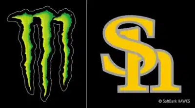 モンスターエナジーとソフトバンクホークスのロゴステッカー