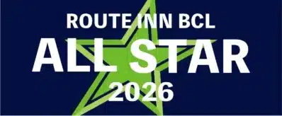 ROUTE INN BCL ALL STAR 2026 ロゴデザイン（ライムグリーン星）