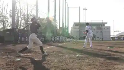 バッティング指導の様子