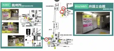 駅構内図と広告