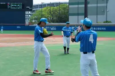 グラウンドでの選手たち