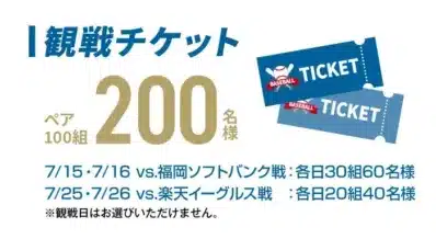 観戦チケット