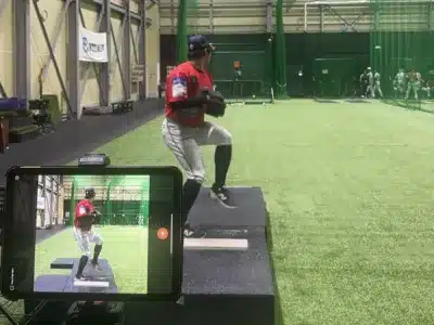 投手のピッチングフォーム測定