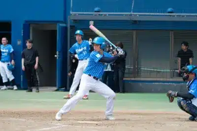 バッターボックスの選手
