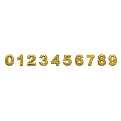 金色の数字ワッペン