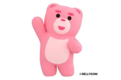 ピンクのクマのキャラクター「BELLYGOM」