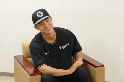 阪神タイガース 熊谷敬宥選手 インタビュー風景