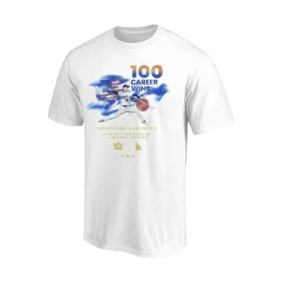 山本由伸投手 日米通算100勝達成記念Tシャツ
