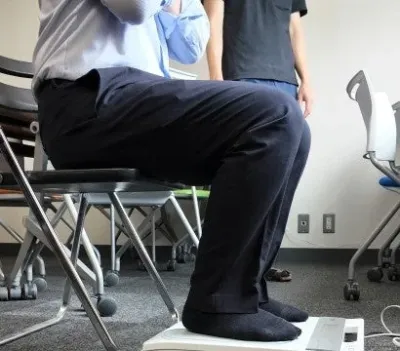 健康測定の様子