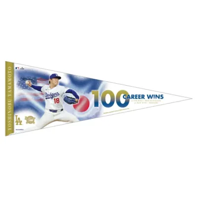 山本由伸投手 日米通算100勝達成記念ペナント