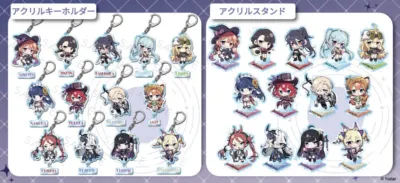 アクリルキーホルダー、アクリルスタンド