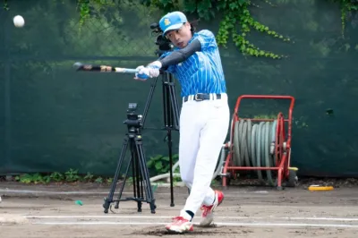 バッティング練習の様子