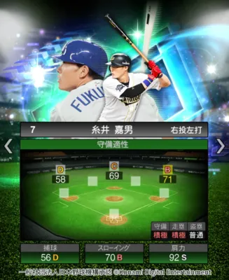 糸井嘉男選手 守備適性