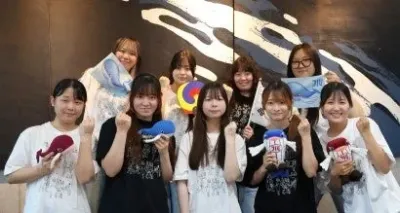 日韓ロッテ応援ブースの様子