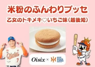 米粉のふんわりブッセ 乙女のトキメキ♡いちご味(越後姫)の広告