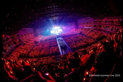 赤いペンライトで埋め尽くされたライブ会場