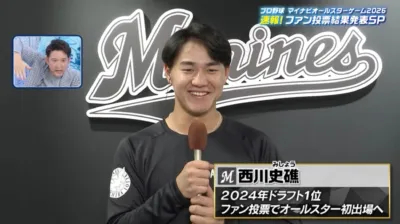 ロッテ・西川史礁選手インタビュー
