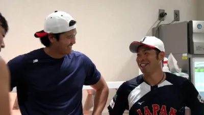 大谷選手とダルビッシュ選手が談笑