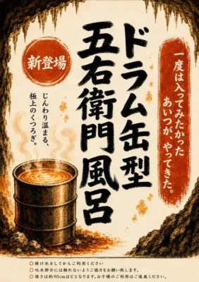 ドラム缶型 五右衛門風呂