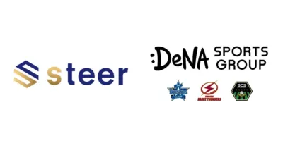 steerとDeNA SPORTS GROUPのロゴ