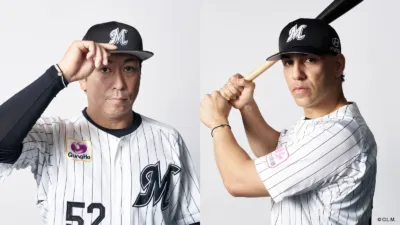 千葉ロッテマリーンズの益田選手とソト選手